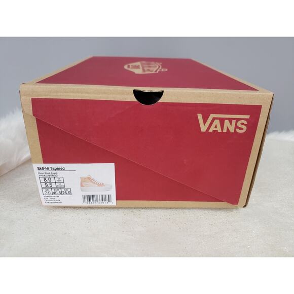 VANS Sk8-Hi Tapered Sneaker Platform Suede Peach Canvas Casual Women VN0A5JMKB0D - Picture 8 of 9